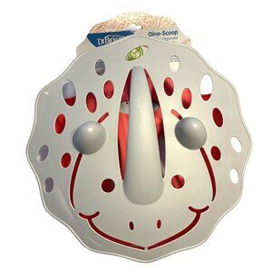 Dr Browns Dino Scoop Bath Toys Organizer Triceratops Red Gray BPA Free Plastic